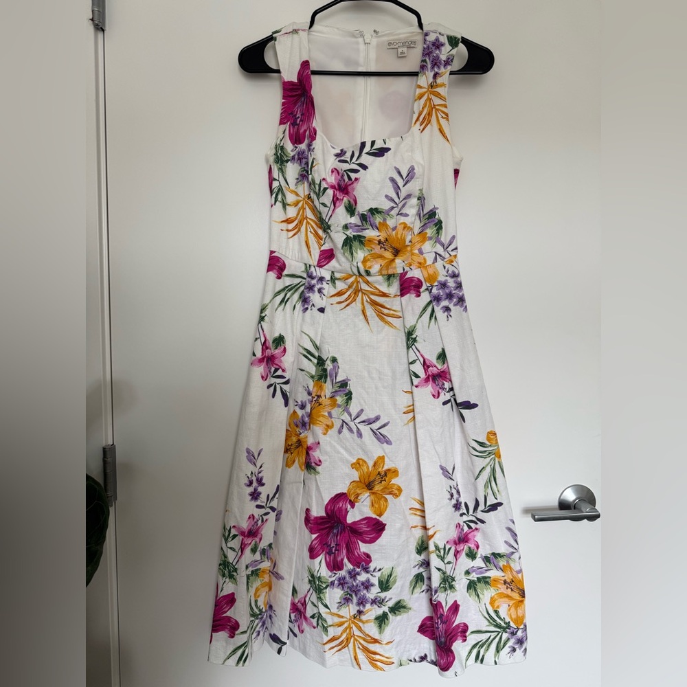 Eva Mendes Floral A Line Dress